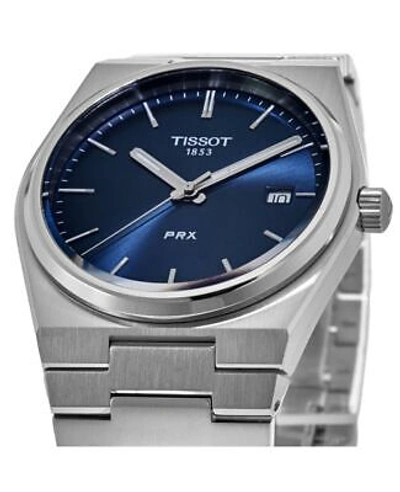 Pre-owned Tissot Prx Quartz Blue Dial Steel Men's Watch T137.410.11.041.00