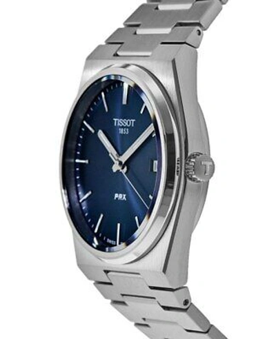 Pre-owned Tissot Prx Quartz Blue Dial Steel Men's Watch T137.410.11.041.00