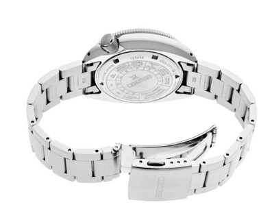 Pre-owned Seiko Prospex Land Black Sunray Dial Stainless Steel Bracelet Men's Watch Srph17