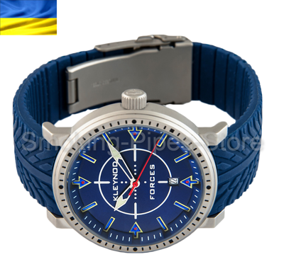 Pre-owned Kleynod Ukraine Brand " Forces" Wristwatch Swiss Quartz Mechanism Model Kfs-526