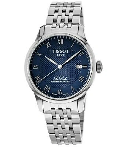 Pre-owned Tissot Le Locle Powermatic 80 Blue Dial Men's Watch T006.407.11.043.00