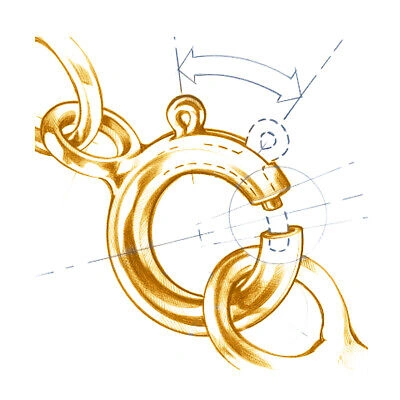 Pre-owned Wellingsale 14k Tri Color Gold Solid 3mm Figaro 3+1 Chain Necklace