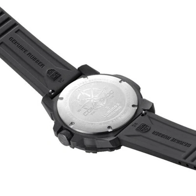 Pre-owned Luminox Men's Watch Commando Raider Compass Beige Dial Black Rubber Strap 3321