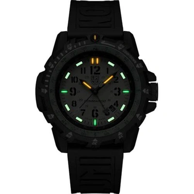 Pre-owned Luminox Men's Watch Commando Raider Compass Beige Dial Black Rubber Strap 3321