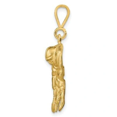 Pre-owned Superdealsforeverything Real 10kt Yellow Gold Football Charm
