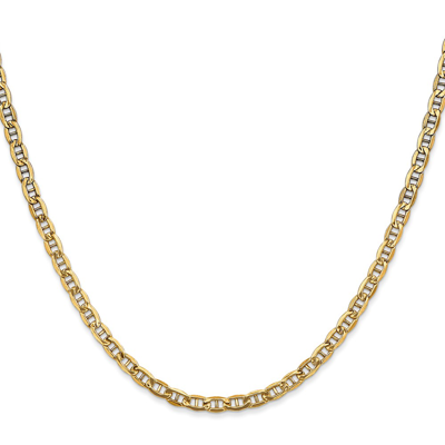 Pre-owned Superdealsforeverything Real 10kt Yellow Gold 3.2mm Semi-solid Anchor Chain; 24 Inch; Lobster Clasp