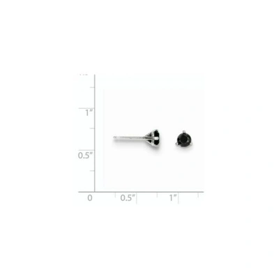 Pre-owned Goldia 14k .75ct Black Diamond Stud Earrings