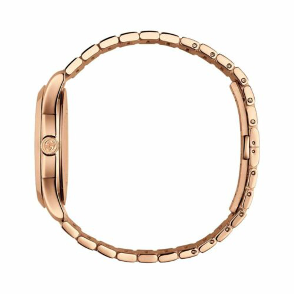 Pre owned Gucci Ya126482 Men s G timeless Rose Gold Diamond Pattern Quartz Watch ModeSens