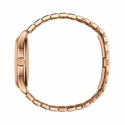 Pre-owned Gucci Ya126482 Men's G-timeless Rose Gold Diamond Pattern Quartz Watch