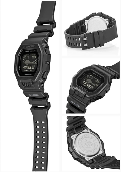 Pre-owned Casio G-shock G-lide Gbx-100ns-1jf Moon Tide Data Bluetooth Digital
