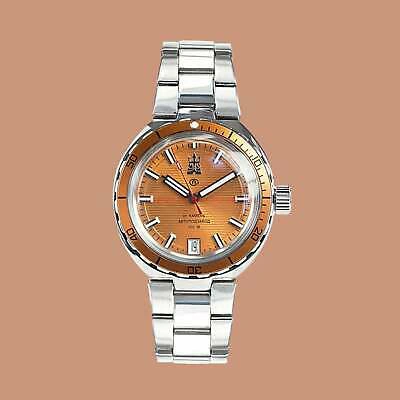 Pre-owned Vostok Amphibian Neptune 960895 Russian Diver Automatic Wristwatch Usa Seller