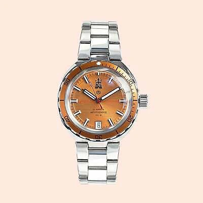 Pre-owned Vostok Amphibian Neptune 960895 Russian Diver Automatic Wristwatch Usa Seller