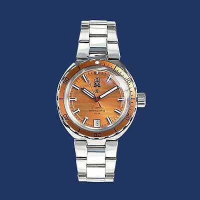 Pre-owned Vostok Amphibian Neptune 960895 Russian Diver Automatic Wristwatch Usa Seller
