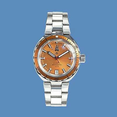 Pre-owned Vostok Amphibian Neptune 960895 Russian Diver Automatic Wristwatch Usa Seller