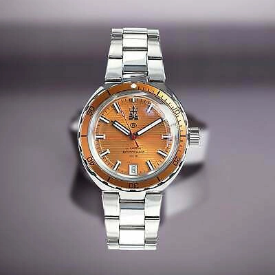 Pre-owned Vostok Amphibian Neptune 960895 Russian Diver Automatic Wristwatch Usa Seller