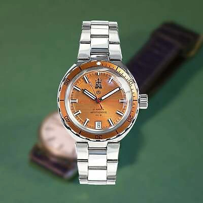 Pre-owned Vostok Amphibian Neptune 960895 Russian Diver Automatic Wristwatch Usa Seller