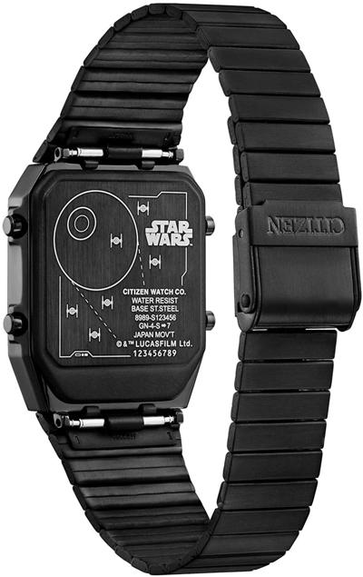 Pre-owned Citizen Jg2109-50w Trench Run Star Wars Temperature Display Digital Watch