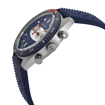 Pre-owned Bulova 98a253 Archive Series Chronograph Blue Dial Pepsi Bezel Men's Watch $695
