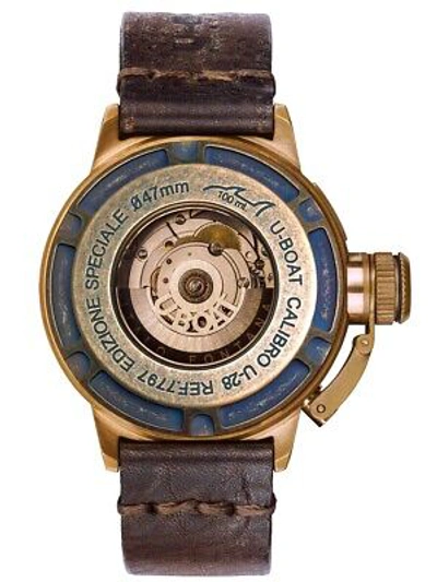 Pre-owned U-boat 7797 Classico Automatic Mens Watch 47mm 10atm