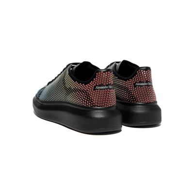 Pre-owned Invicta Alexander Mcqueen Oversized Degrade Leather Sneakers Black-multi Authentic ✔