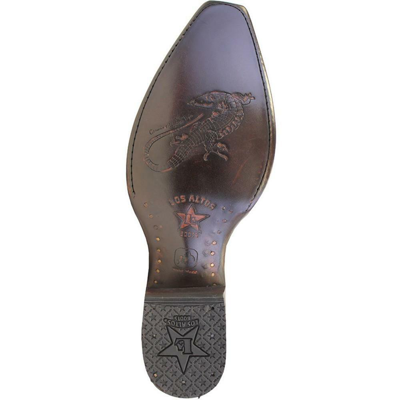 Pre-owned Los Altos Boots Los Altos Sand Brown Snip Toe Genuine Lizard Teju Western Cowboy Boot D Width In Sanded Brown