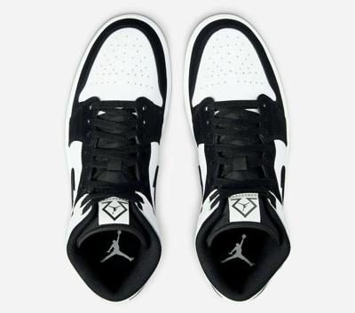 Pre-owned Jordan Nike Air 1 Mid Omega Black White Dh6933-100 Men 