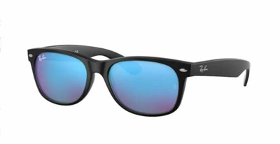 Pre-owned Ray Ban Rb2132 622 17 Black Square Unisex 52 Mm Sunglasses In Blue