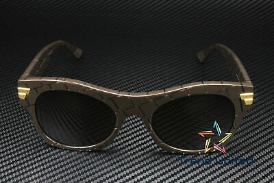 Pre-owned Bottega Veneta Bv1103s 003 Rectangular Brown Crystal Brn 54 Mm Unisex Sunglasses