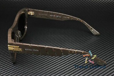Pre-owned Bottega Veneta Bv1103s 003 Rectangular Brown Crystal Brn 54 Mm Unisex Sunglasses