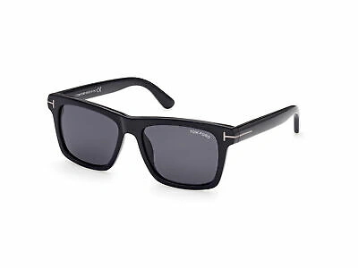 Pre-owned Tom Ford Sunglasses Ft0906-n Buckley-02 01a Black Smoke Man In Gray