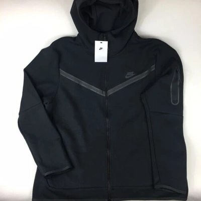 Pre-owned Nike Sportswear Tech Fleece Full-zip Hoodie Cu4489-010 Black  Men's Size Xl | ModeSens