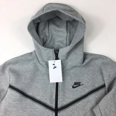 Pre-owned Nike Sportswear Tech Fleece Full-zip Hoodie Cu4489-063 Grey  Heather Men's Size L In Gray | ModeSens