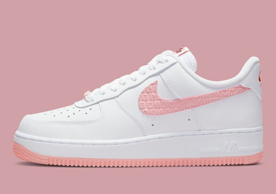 Pre-owned Nike Air Force 1 '07 Low Shoes White Pink "valentines Day" Dr0144- 100 Men's | ModeSens