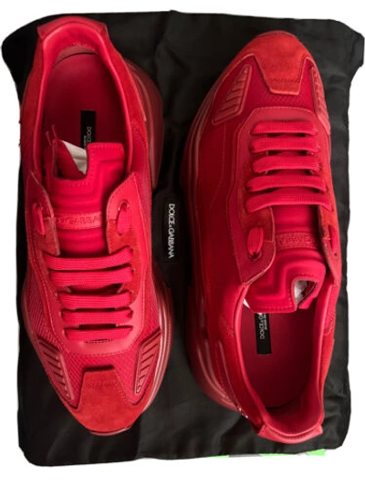 Pre-owned Dolce & Gabbana ⭐️ Dolce&gabbana Daymaster Chunky Leather Sneakers 2021 Authentic Genuine⭐️ In Red