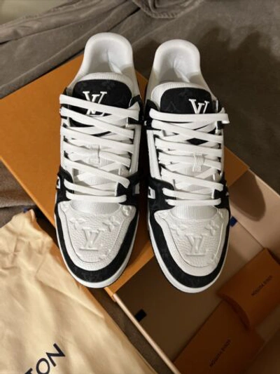 Pre-owned Louis Vuitton Trainers Black White Ss22 Sneakers Lv Size 10