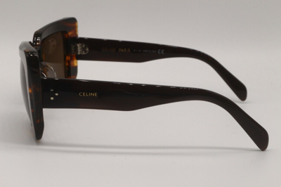 Pre-owned Celine Cl 40156u 56e Havana Horn Authentic Frames Sunglasses 54-22 In Brown