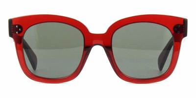 Pre-owned Celine Paris Cl4002un 69n Crystal Red/green Lens Authentic Sunglasses 54-22