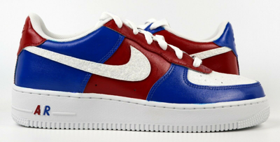 Pre-owned Nike Air Force 1 Custom Low Shoes Usa Red White Blue Glitter 4th Of July Sneaker