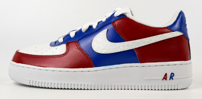 Pre-owned Nike Air Force 1 Custom Low Shoes Usa Red White Blue Glitter 4th Of July Sneaker