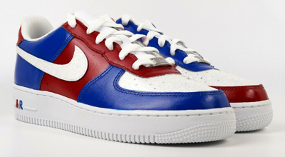 Pre-owned Nike Air Force 1 Custom Low Shoes Usa Red White Blue Glitter 4th Of July Sneaker