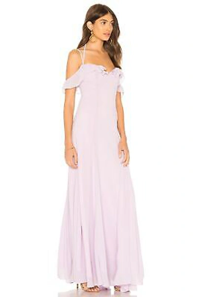 Pre-owned Lovers & Friends Lovers + Friends Lovely Floor-sweeping Leann Gown In Pastel Lilac - Sizes Xs, S In Purple