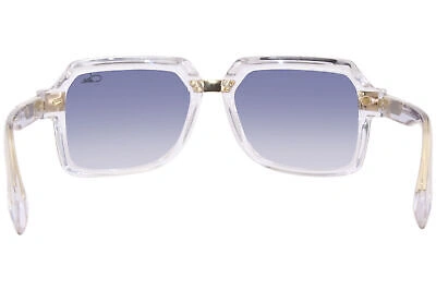 Pre-owned Cazal 8043 003 Sunglasses Men's Crystal/bicolor/blue Gradient Square Shape 56mm