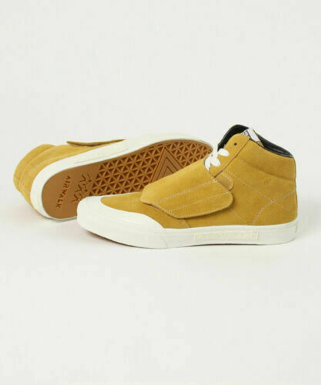 Pre-owned Airwalk Vic Mustard White Aw-cl-5004 Men