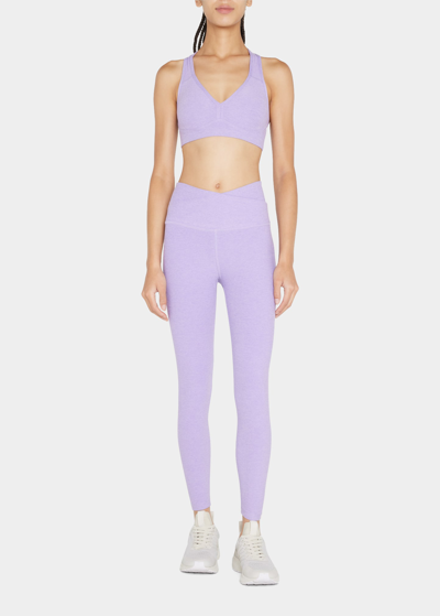 Shop Beyond Yoga At Your Leisure High-waist Leggings In Crisp Lavender He