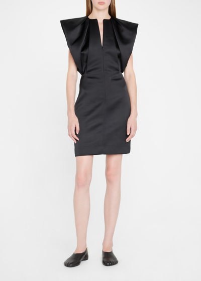 Shop Proenza Schouler Satin Sheath Mini Dress In Black