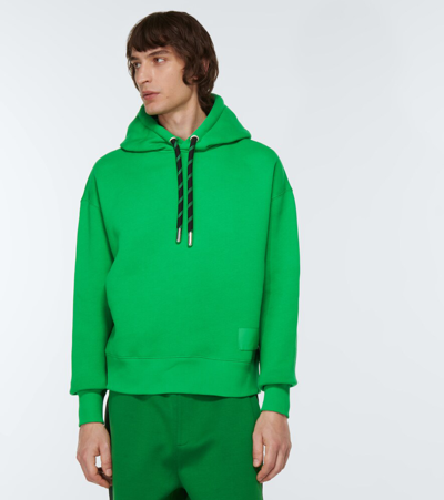 Shop Ami Alexandre Mattiussi Cotton-blend Hoodie In Green