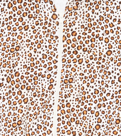 Monnalisa Leopard-print Jersey Zip-up Hoodie In Maculato