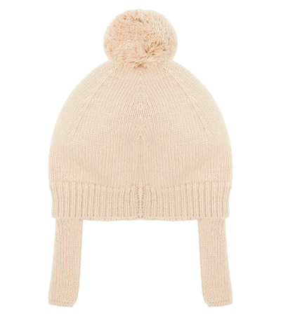 Il Gufo Baby Pom-pom Beanie In Birch