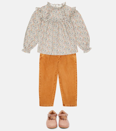 The New Society Katie Floral Cotton Blouse In Katie & Millie Liberty Print