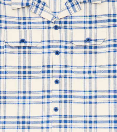 Shop The New Society Jean Checked Cotton Shirt In Blue Check